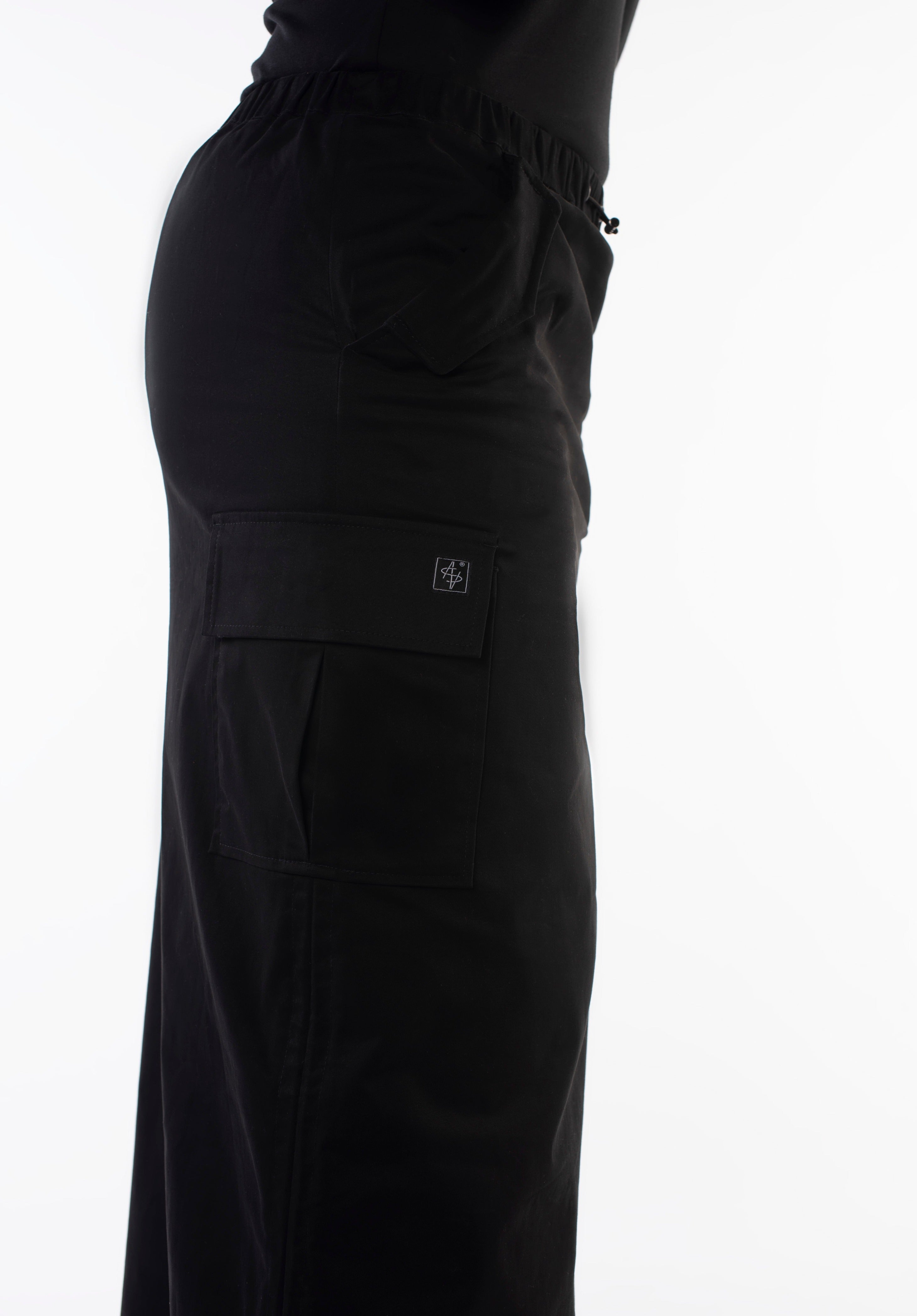 Midnight Noir Cargo Skirt